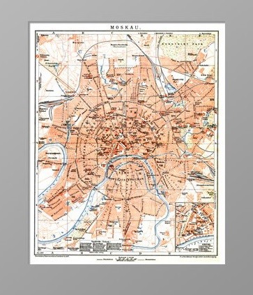 Старинный план Москвы 1904 года